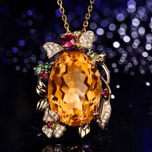 Champagne CZ Pendant Necklace Charms