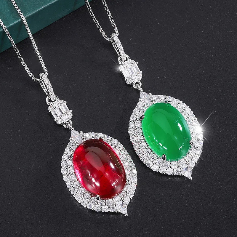 Vintage Jade Pendant Necklaces for Women Charm Chains Wedding Party Jewelry