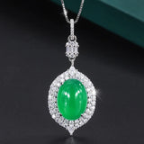 Vintage Jade Pendant Necklaces for Women Charm Chains Wedding Party Jewelry
