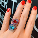 Heart Shape Cubic Zirconia Ring for Women - Silver Couple Jewelry
