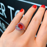 Heart Shape Cubic Zirconia Ring for Women - Silver Couple Jewelry