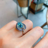 Heart Shape Cubic Zirconia Ring for Women - Silver Couple Jewelry
