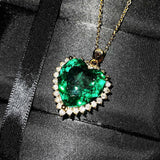Tanzanite Lab Sapphire Heart Pendant Necklace for Women