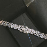 Micro Pave Lab Sapphire Bracelet for Women, Girls Party Jewelry