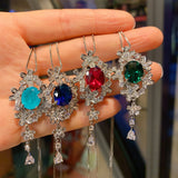 10*12mm Paraiba Tourmaline Lab Emerald Lab Ruby Lab Sapphire Pendant Necklace
