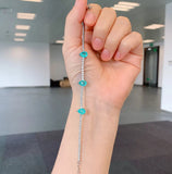 Water Drop Paraiba Tourmaline Emerald Stone Bracelet