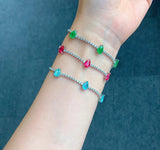 Water Drop Paraiba Tourmaline Emerald Stone Bracelet
