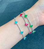 Water Drop Paraiba Tourmaline Emerald Stone Bracelet