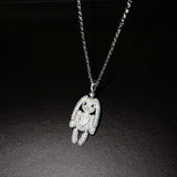 Rabbit Zircon Sweater Necklace Chains Silver Choker Jewelry Gift