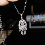 Rabbit Zircon Sweater Necklace Chains Silver Choker Jewelry Gift
