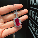 Retro Emerald Pendant Necklace Silver Wedding Choker