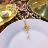 Antique Jewelry Freshwater Pearls Turquoise Neck Choker Vintage Necklace