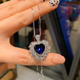 Paraiba Tourmaline Emerald Pendant Necklace Women Choker