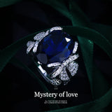 Classic Zircon Stone Open Ring Silver Wedding Engagement Jewelry