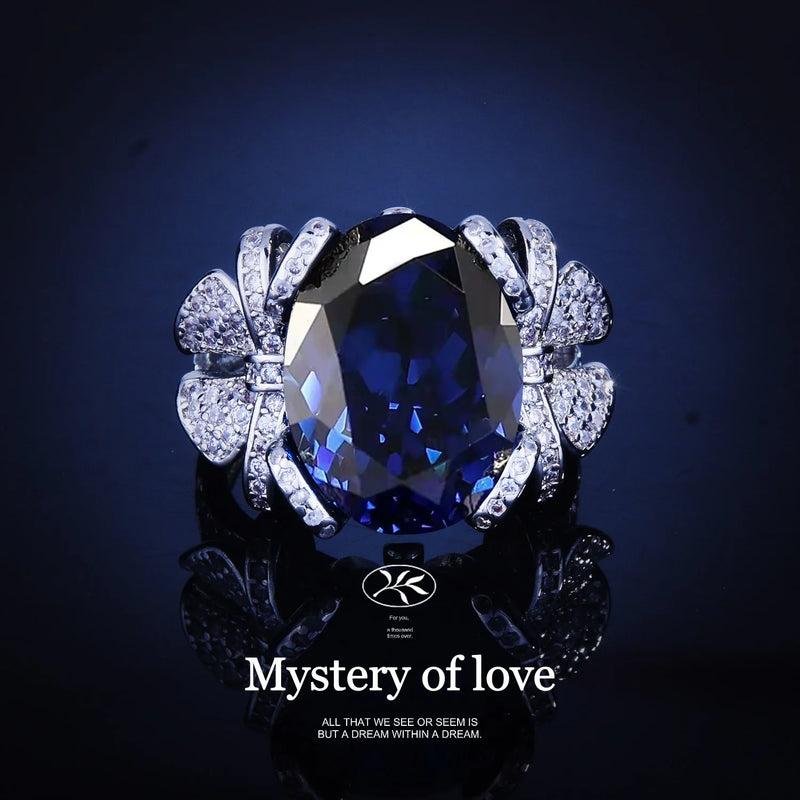 Classic Zircon Stone Open Ring Silver Wedding Engagement Jewelry