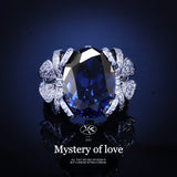 Classic Zircon Stone Open Ring Silver Wedding Engagement Jewelry