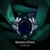 Classic Zircon Stone Open Ring Silver Wedding Engagement Jewelry
