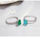 Paraiba Tourmaline Silver Ring for Women