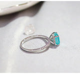 Paraiba Tourmaline Silver Ring for Women