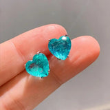 Paraiba Tourmaline Earring Necklace Set for Women