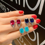 Paraiba Tourmalin High Stone Earrings