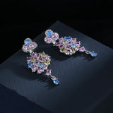 Silver Cubic Zirconia Drop Earrings for Women