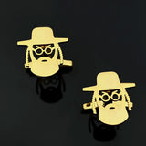 Jewish Priest Portrait Cufflinks Classic Religion Amulet Jewelry