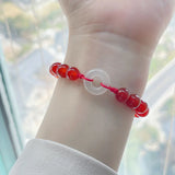 Rabbit Year Red Agate Bead Bracelet for Women ASL153