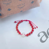 Rabbit Year Red Agate Bead Bracelet for Women ASL153