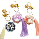 Rabbit Embroidery DIY Keychain Material Package Girls Key Holder Jewelry
