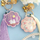 Rabbit Embroidery DIY Keychain Material Package Girls Key Holder Jewelry