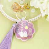 Rabbit Embroidery DIY Keychain Material Package Girls Key Holder Jewelry