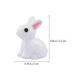Rabbit Figurines Resin Bunny Microlandscape Decor Animal Figures Ornament