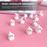Rabbit Figurines Resin Bunny Microlandscape Decor Animal Figures Ornament
