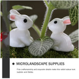 Rabbit Figurines Resin Bunny Microlandscape Decor Animal Figures Ornament