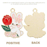 Rabbit Key Charms Bunny Year Chains Pendant Keychain Bracelet Kit
