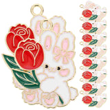 Rabbit Key Charms Bunny Year Chains Pendant Keychain Bracelet Kit