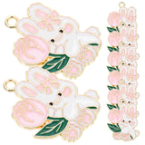 Rabbit Key Charms Bunny Year Chains Pendant Keychain Bracelet Kit