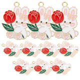 Rabbit Key Charms Bunny Year Chains Pendant Keychain Bracelet Kit