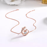 0.5CT Moissanite Rabbit Pendant Necklace D VVS1 925 Sterling Silver