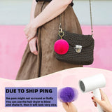 Rabbit Plush Ball Keychain Women Girl Pendant Keyring Pompom Key Chain Bag