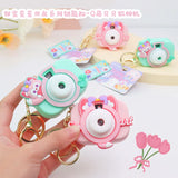 Rabbit Strawberry Rainbow Camera Keychain Girls Accessories