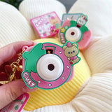 Rabbit Strawberry Rainbow Camera Keychain Girls Accessories