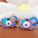 Rabbit Strawberry Rainbow Camera Keychain Girls Accessories