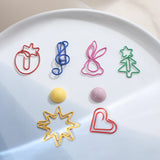 Rabbit Strawberry Xmas Tree Pendant Paper Clips DIY Earrings Material