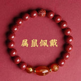 Rabbit Year Cinnabar Bracelet Agate Bangle
