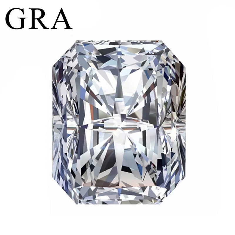 Radiant Cut Moissanite Loose Single Stones 0.2ct - 13ct D VVS1 Lab Gems