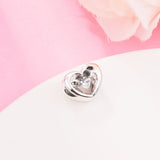 Radiant Heart & Floating Stone Beads Couple Pendant Bracelets