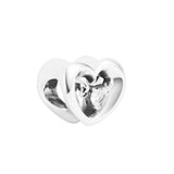 Radiant Heart & Floating Stone Beads Couple Pendant Bracelets