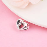 Radiant Heart & Floating Stone Beads Couple Pendant Bracelets